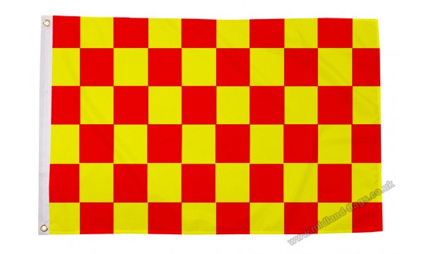 Red and Yellow Check Flag